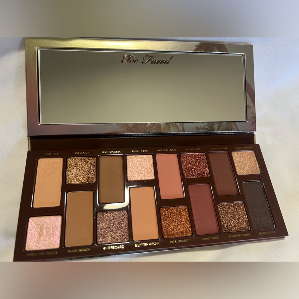 New! Too Faced Pink and Brown Eyeshadow Palette with Matte and Shimmer Finishes